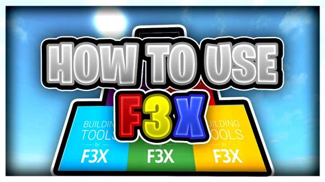 HOW TO USE F3X TOOLS IN ROBLOX!! 2024 - YouTube