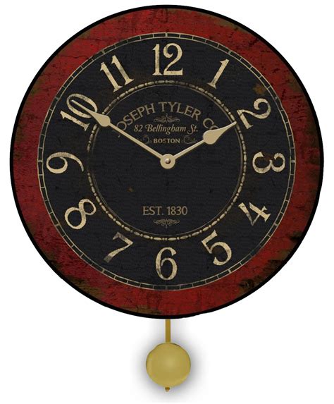 Large Red Wall clock available in 7 sizes from 12" up to 60 inches!