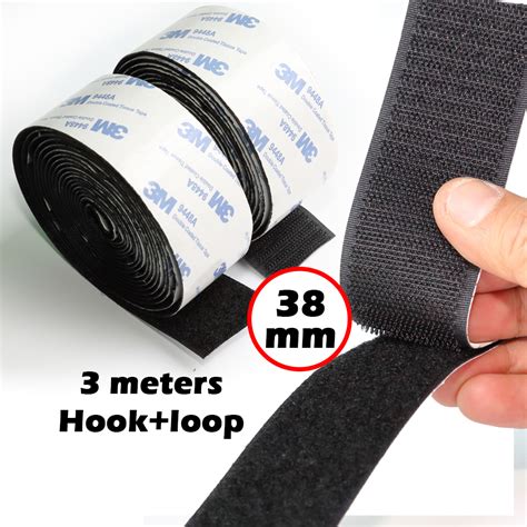 38mm Width Heavy Duty Velcro Tape 3M 9448A Glue Strong Self Adhesive Velcro Hook and Loop Tape ...