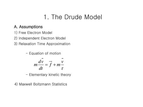 PPT - Overview of Solid State Physics Starting from the Drude Model PowerPoint Presentation - ID ...