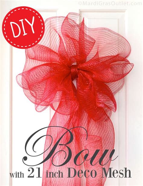 Deco Mesh, Bow, Bow Making, Poly Deco Mesh, Tutorial, DIY, Holiday Bow, Wreath Deco Mesh Bows ...