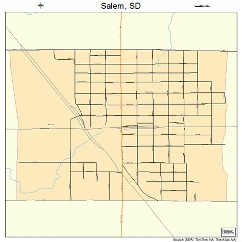 Salem South Dakota Street Map 4657340