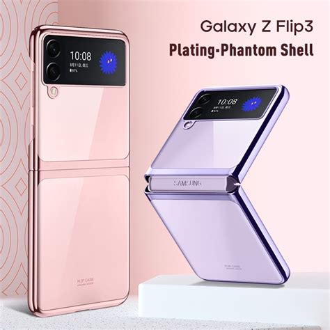 Ốp điện thoại cứng mỏng nhẹ trong suốt chống va đập sang trọng cho Samsung galaxy z flip 3 5g ...