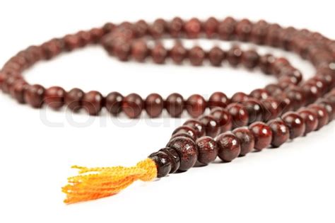 Japa Mala - Buddhist or Hindu prayer beads isolated on white | Stock ...