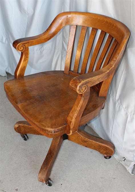 Bargain John's Antiques » Blog Archive Oak swivel Office Chair with ...