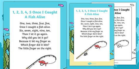 1, 2, 3, 4, 5, Once I Caught a Fish Alive | Fish Poem