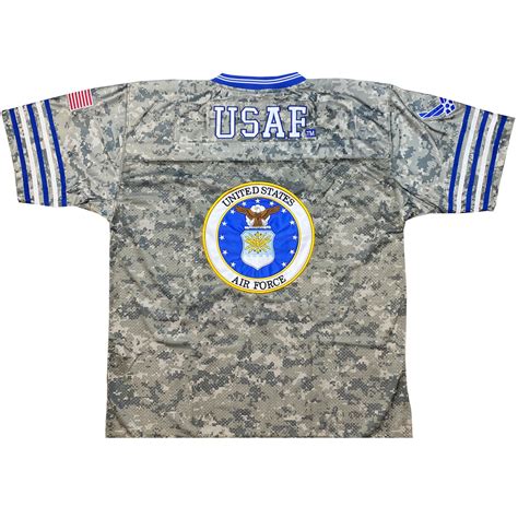 US Air Force Digital Camo Embroidered Football Jersey - 3DMilitarywear.com