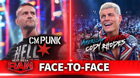 CM Punk And Cody Rhodes To Meet Face-To-Face On 1/22 WWE Raw | Fightful ...