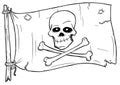 Image of cartoon skull and crossed bones | CreepyHalloweenImages