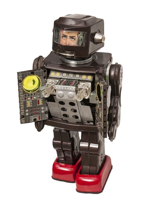 Vintage Toy Robot With Bright Colored Details Stock Photo - Image: 30676950