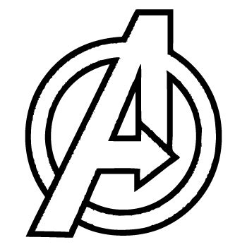 Avengers logo Sticker | Avengers logo, Avengers drawings, Avengers ...