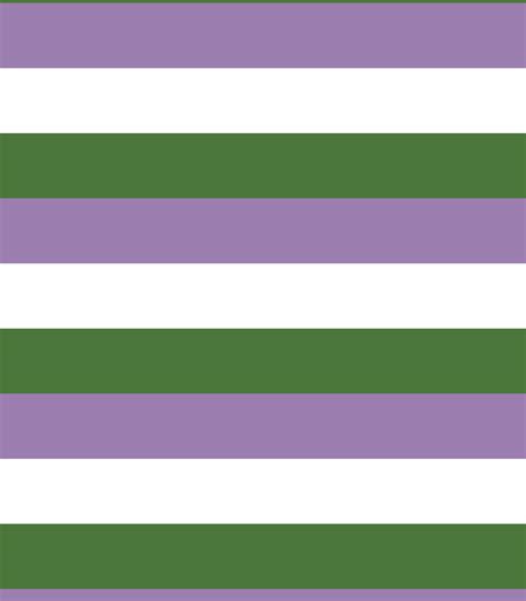 Lavender/White/Green Genderqueer Pride Flag Exclusive Print - Olga's Closet