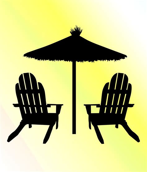 Beach Chairs With Umbrella Svg. Digital Cut File Svg. Cricut | Etsy