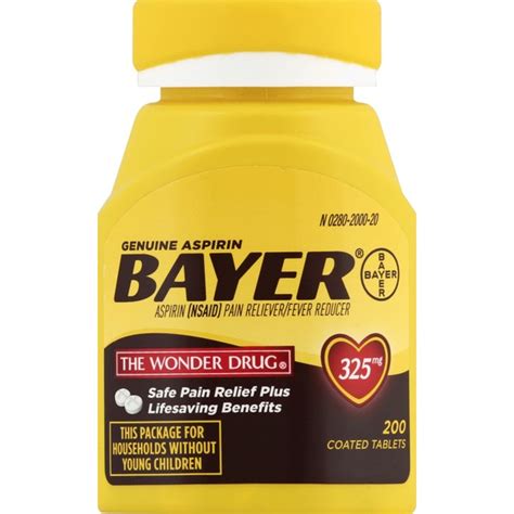 Bayer Aspirin, 325 mg, Coated Tablets (200 each) from Walmart - Instacart