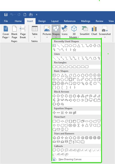 How to Insert Shapes in MS Word? - GeeksforGeeks