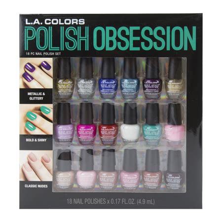 LA COLORS 18pc Mini Nail Polish Obsession Set - Walmart.com | La colors ...