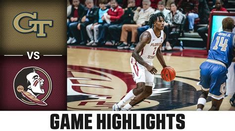 Georgia Tech vs. Florida State Game Highlights | 2023-24 ACC Men’s Basketball - YouTube