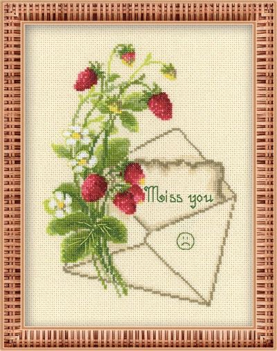 Miss You From RIOLIS - Flowers - Cross-Stitch Kits Kits - Casa Cenina