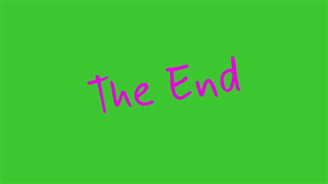 The End Text Animation on Green Background Free Video 20765874 Stock ...