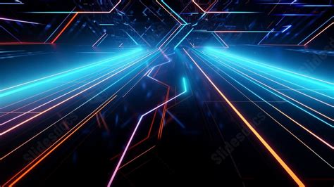 Sci-fi Futuristic Glowing Light Effect Powerpoint Background For Free ...