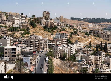 Palestine, Bethlehem, A view of the modern city of Bethlehem in the Occupied West Bank Stock ...