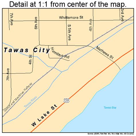 Tawas City Michigan Street Map 2678140