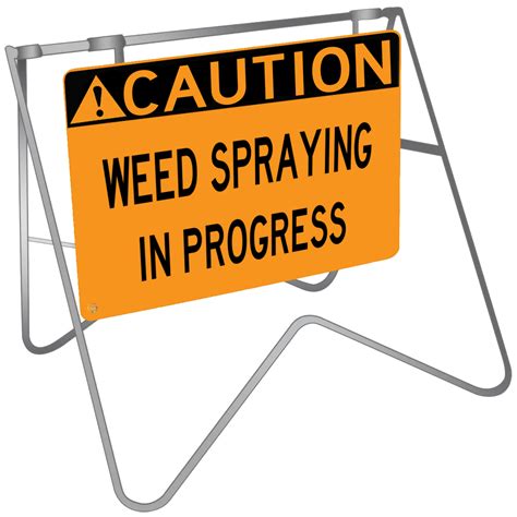 Swing Stand & Sign – Caution Weed Spraying In Progress | K2K Signs Australia