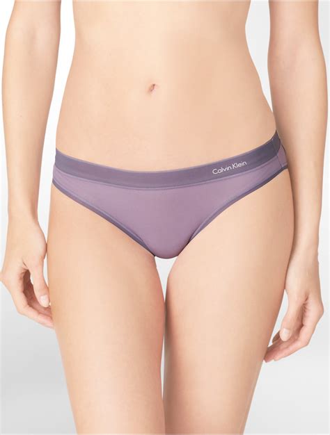 Calvin klein Underwear Second Skin Laser Cut Bikini in Purple | Lyst