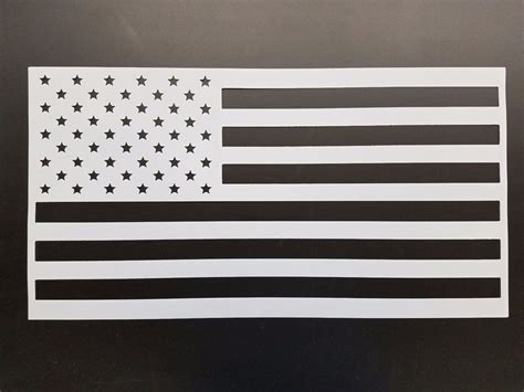 Beautiful American Flag stencil. Measuring at 11.5" wide by 22" long. The big difference on this ...