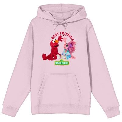 Sesame Street Best Friends Elmo And Abby Cadabby Adult Pink Hoodie : Target