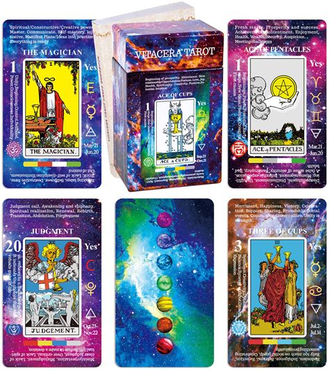 Buy Tarot Cards for Beginners , Card Deck with Guidebook, Keywords, Yes ...