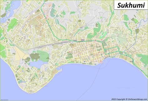 Sukhumi Map | Abkhazia | Detailed Maps of Sukhumi