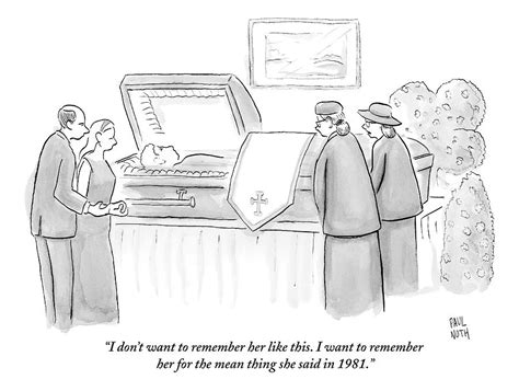 One Mourning Woman At A Funeral Comments Drawing by Paul Noth - Pixels