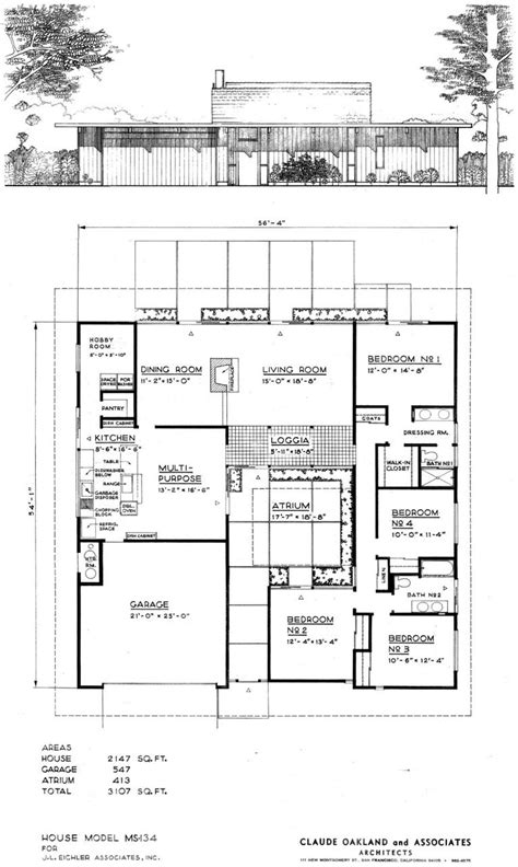 Center Atrium House Plans