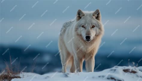 Premium Photo | Arctic wolf standing in snow howling loudly generative ai