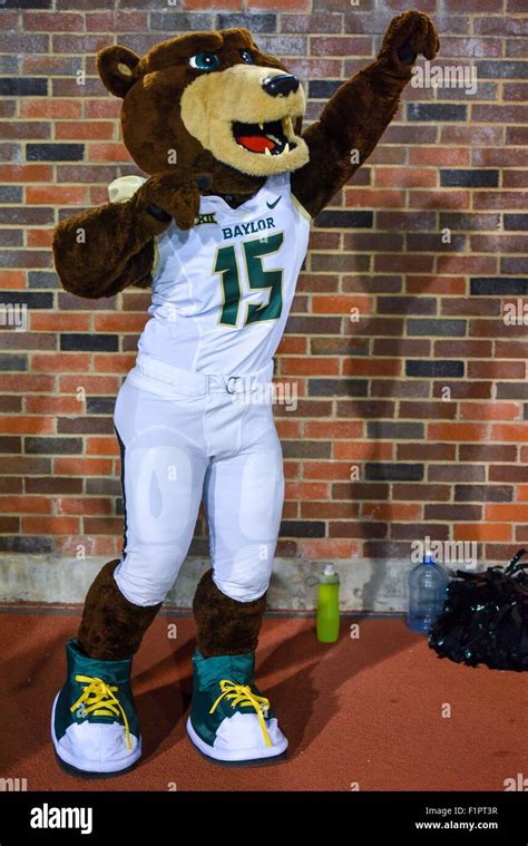 September 4th, 2015:.Baylor Bears mascot, Bruiser in action during an ...