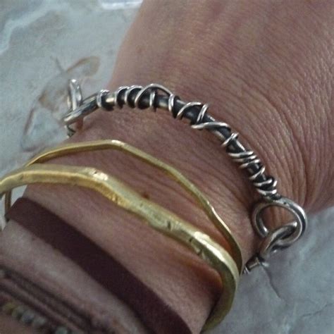 Sterling Silver Bracelet Silver Wire Wrapped Bracelet - Etsy