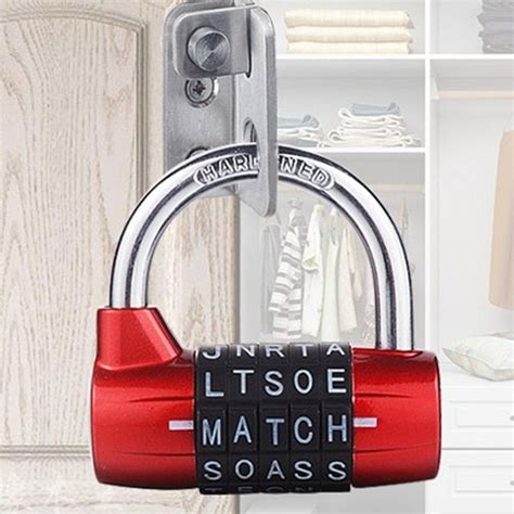 Gym Locker Lock, Kingo 5 Group Letter Combination Lock Padlock Blue ...