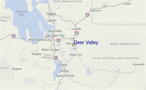 Deer Valley Utah Map - Tourist Map Of English