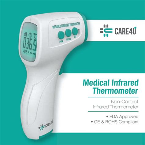 CARE4U Non Contact Infrared Forehead Medical Grade Digital Thermometer ...