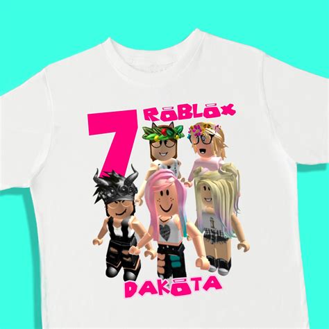 Roblox Girls Birthday Shirt. Roblox Tshirt. Personalized | Etsy