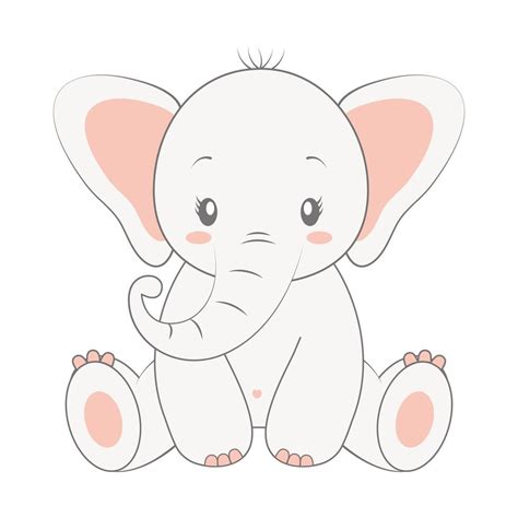 Cute Baby Elephant Vector Art, Icons, and Graphics for Free Download