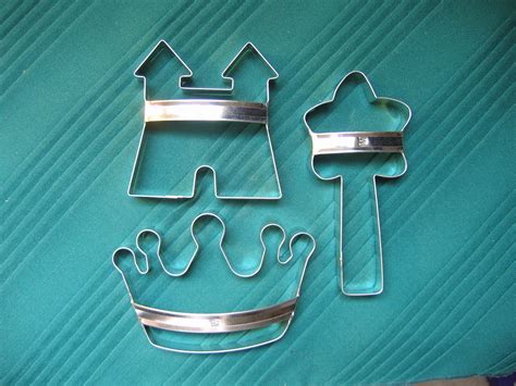 Princess Cookie Cutter Set Metal With Custom Handles 3-Piece