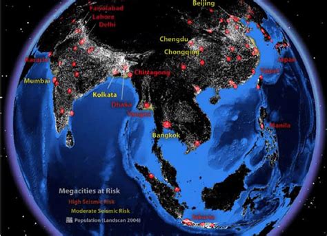 Population map of Asia showing the Megacities at Risk. Courtesy of GEM | Download Scientific Diagram