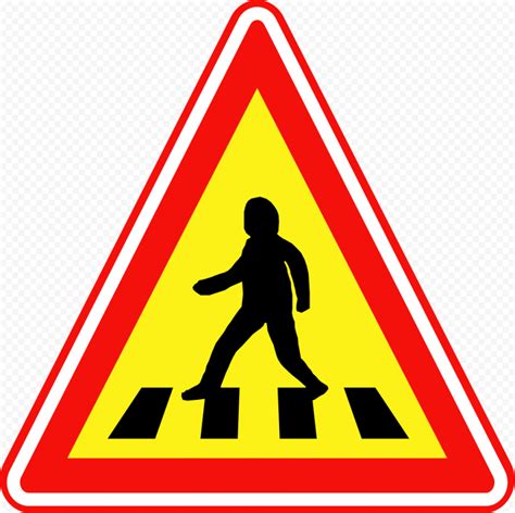 Pedestrian Crossing Road Sign Driving Traffic | Citypng