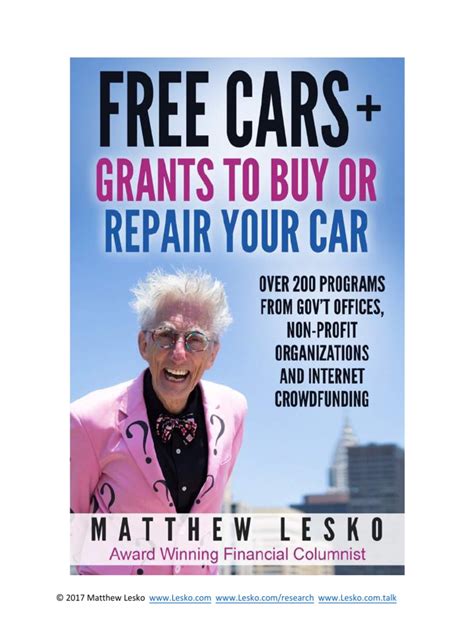 Matthew Lesko Free Cars Grants To Buy or Fix Up Your Car Compressed PDF | PDF | Loans | Economies