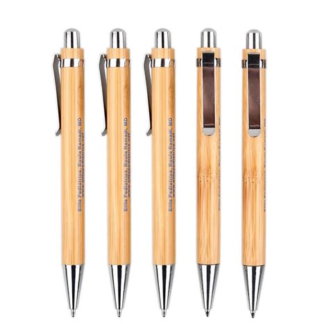 Bamboo Pen Promotional Retractable Wooden Ballpoint Pen Custom Logo Eco Friendly Pens - Buy Eco ...