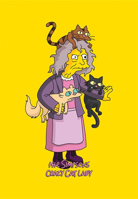 Simpsons Crazy Cat Lady 02 Digital Art by Chung In Lam - Pixels