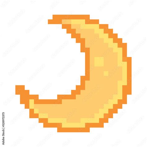 moon pixel art Stock Vector | Adobe Stock