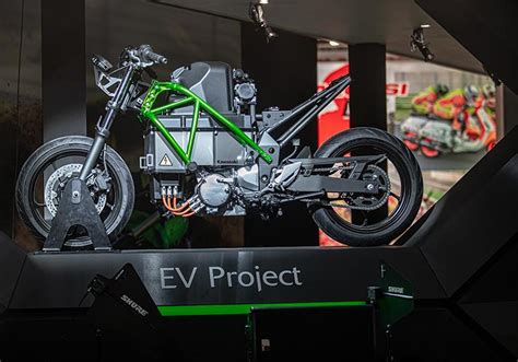 Electric powered bike unveiled by Kawasaki